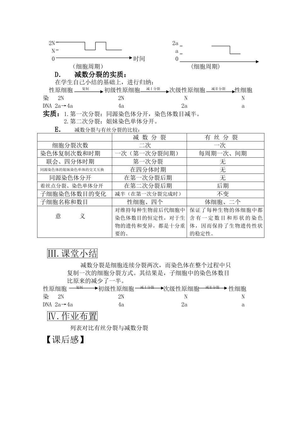 高三生物一轮复习教案9 细胞的分裂三 新人教版 _第3页