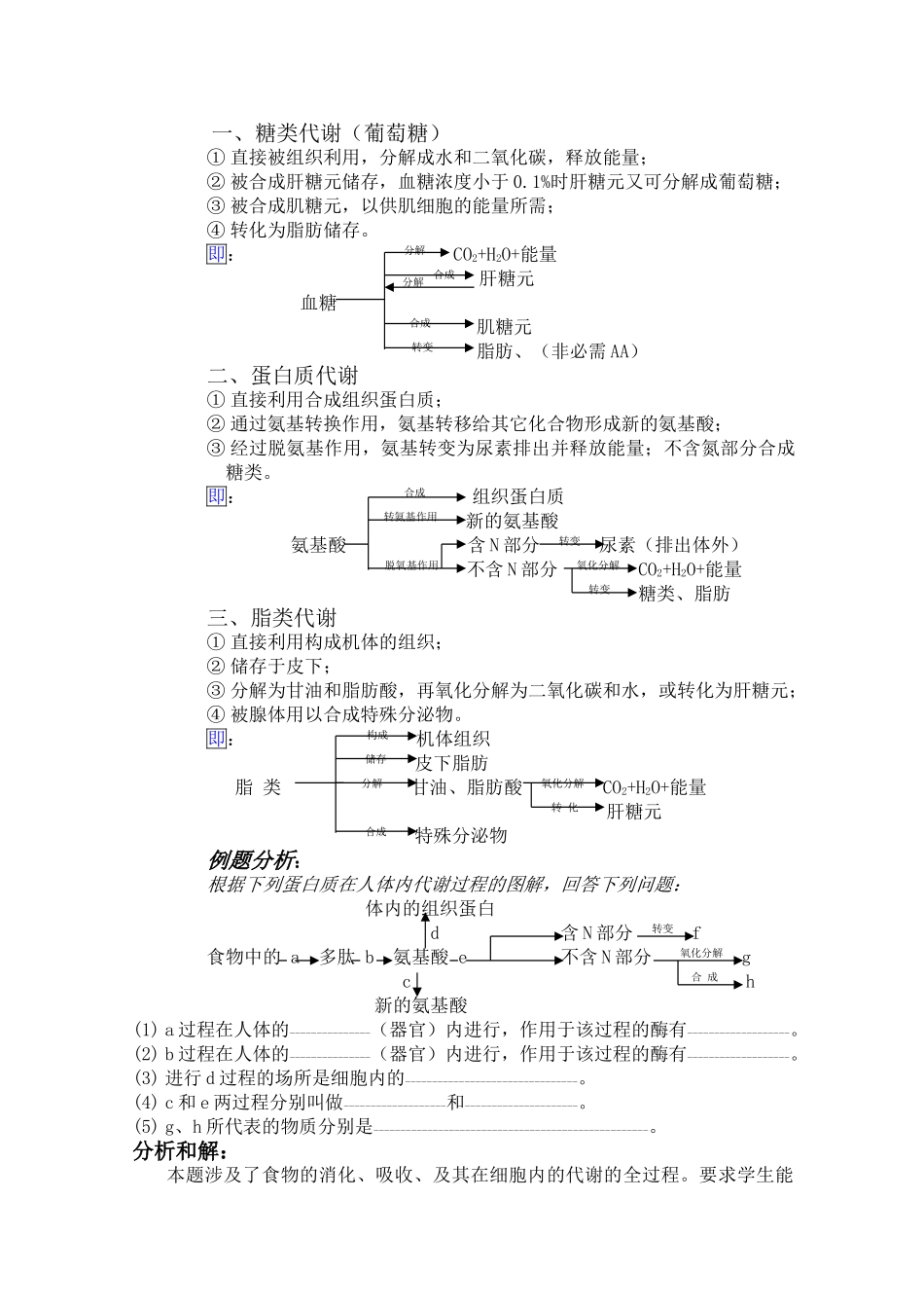高三生物一轮复习教案19 物质在细胞内的代谢 新人教版 _第2页