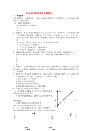 高三物理 图像专题测试 粤教版 