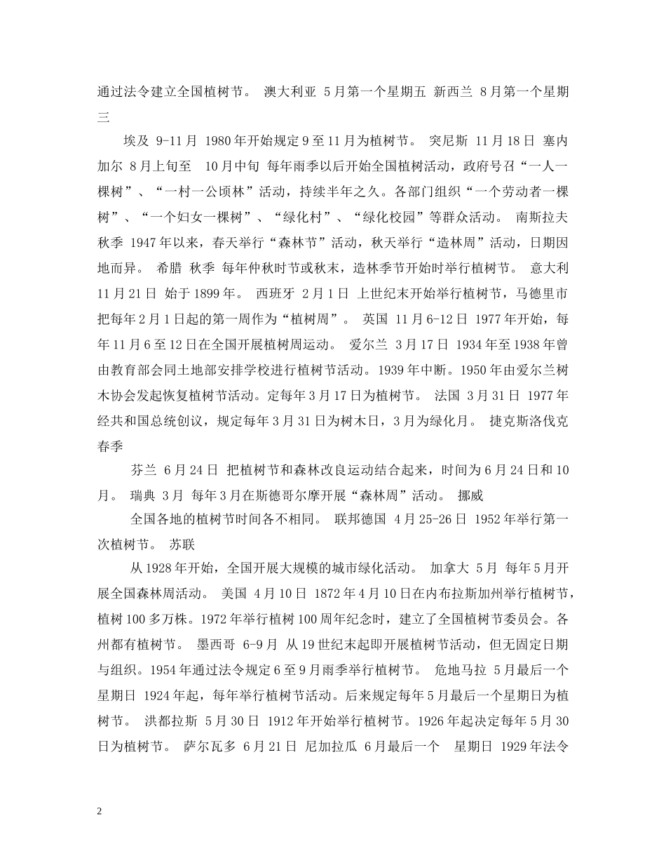 各国植树节 _第2页