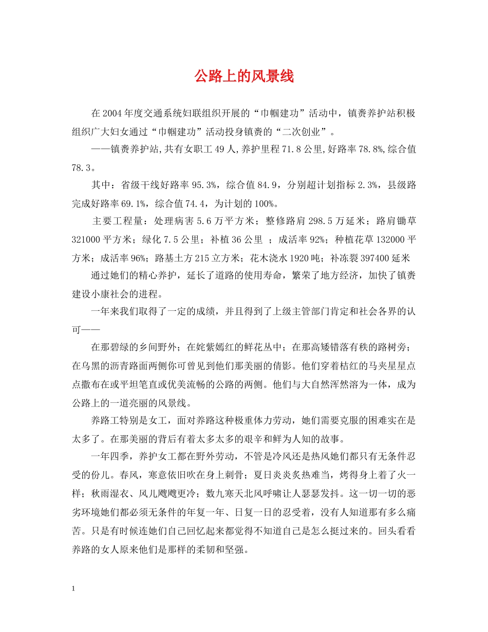 公路上的风景线_第1页
