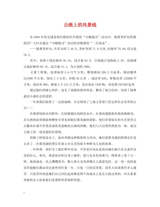 公路上的风景线