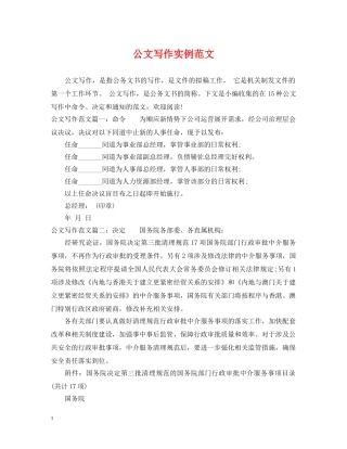 公文写作实例范文