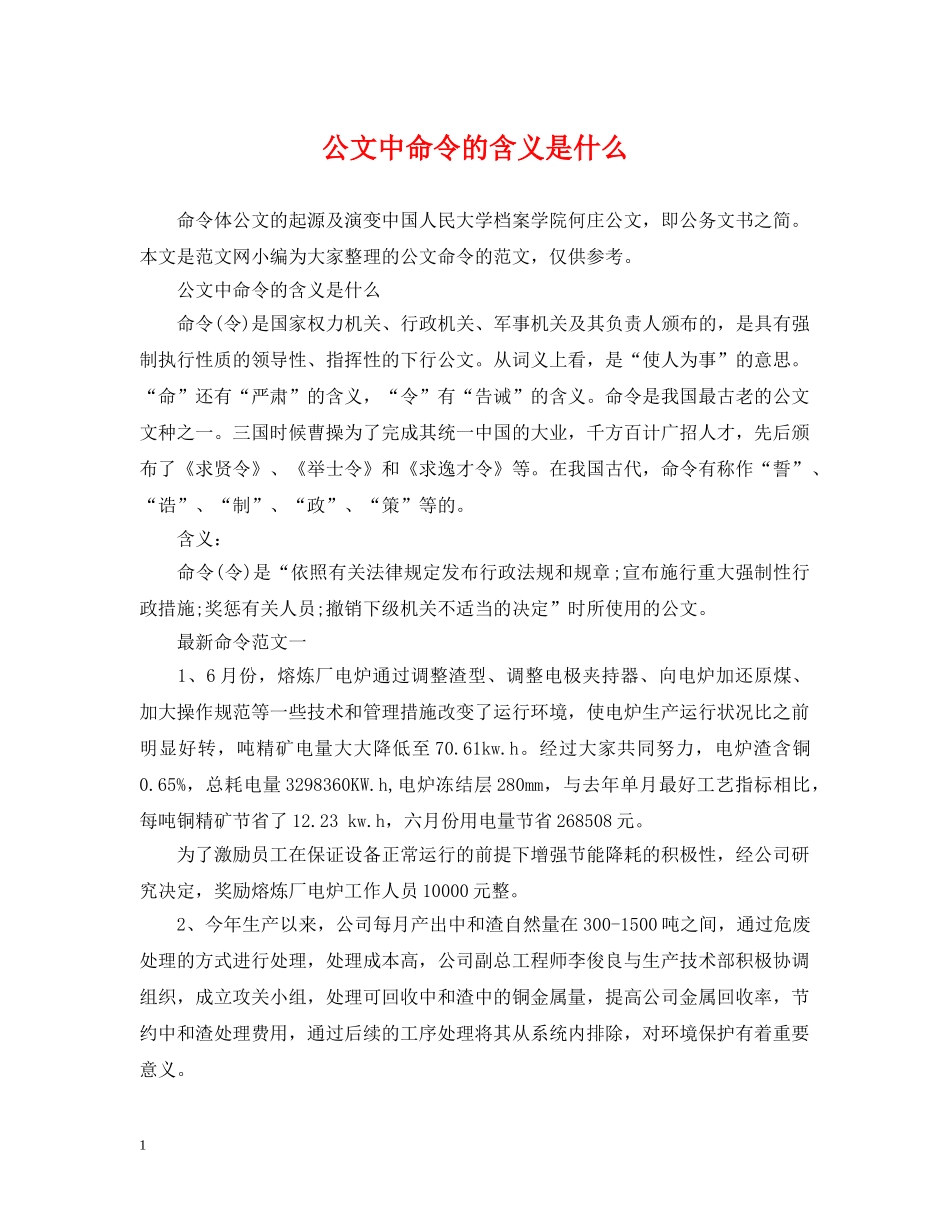 公文中命令的含义是什么_第1页