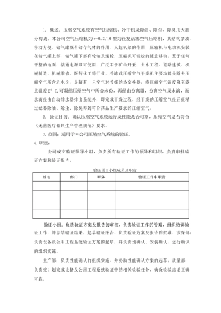 压缩空气验证方案