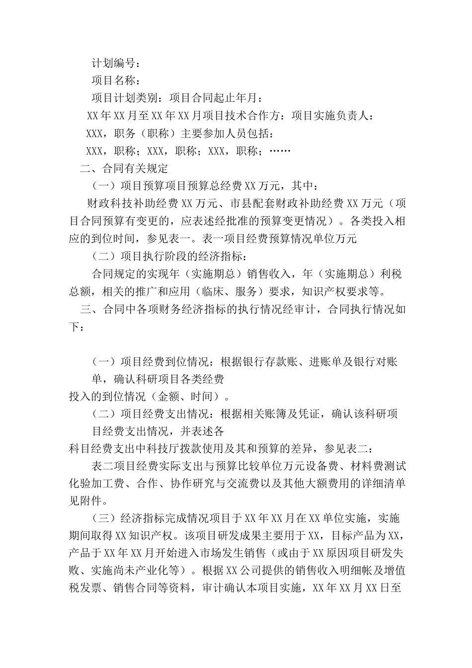 科研经费审计报告模板_第2页