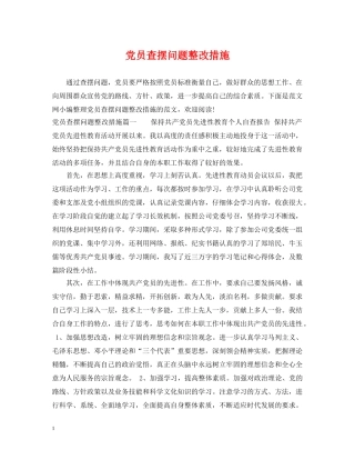 党员查摆问题整改措施