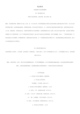 绩效考核评分标准