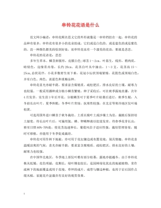 串铃花花语是什么