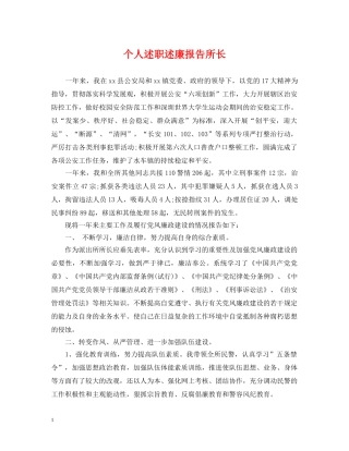 个人述职述廉报告所长