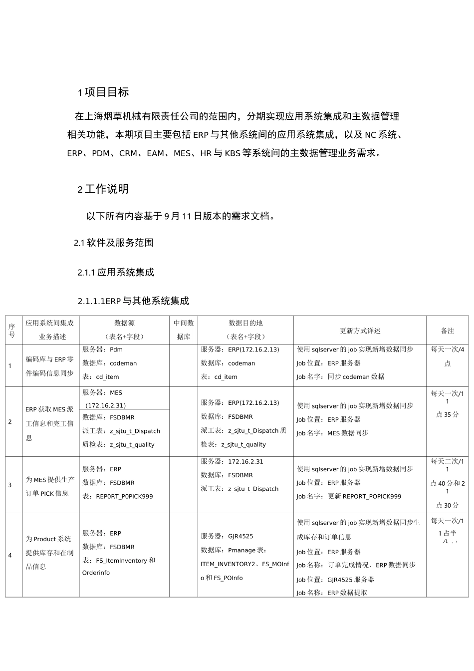 系统集成和主数据管理项目工作说明书(SOW)_第3页