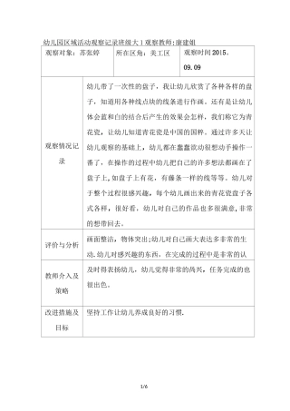 大班区域观察记录.