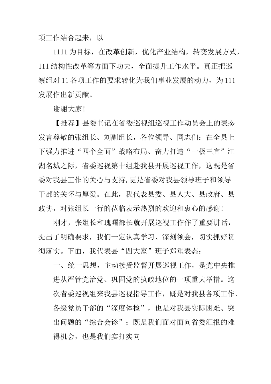 巡视反馈表态发言全文_第3页