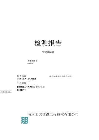 静力触探试验报告