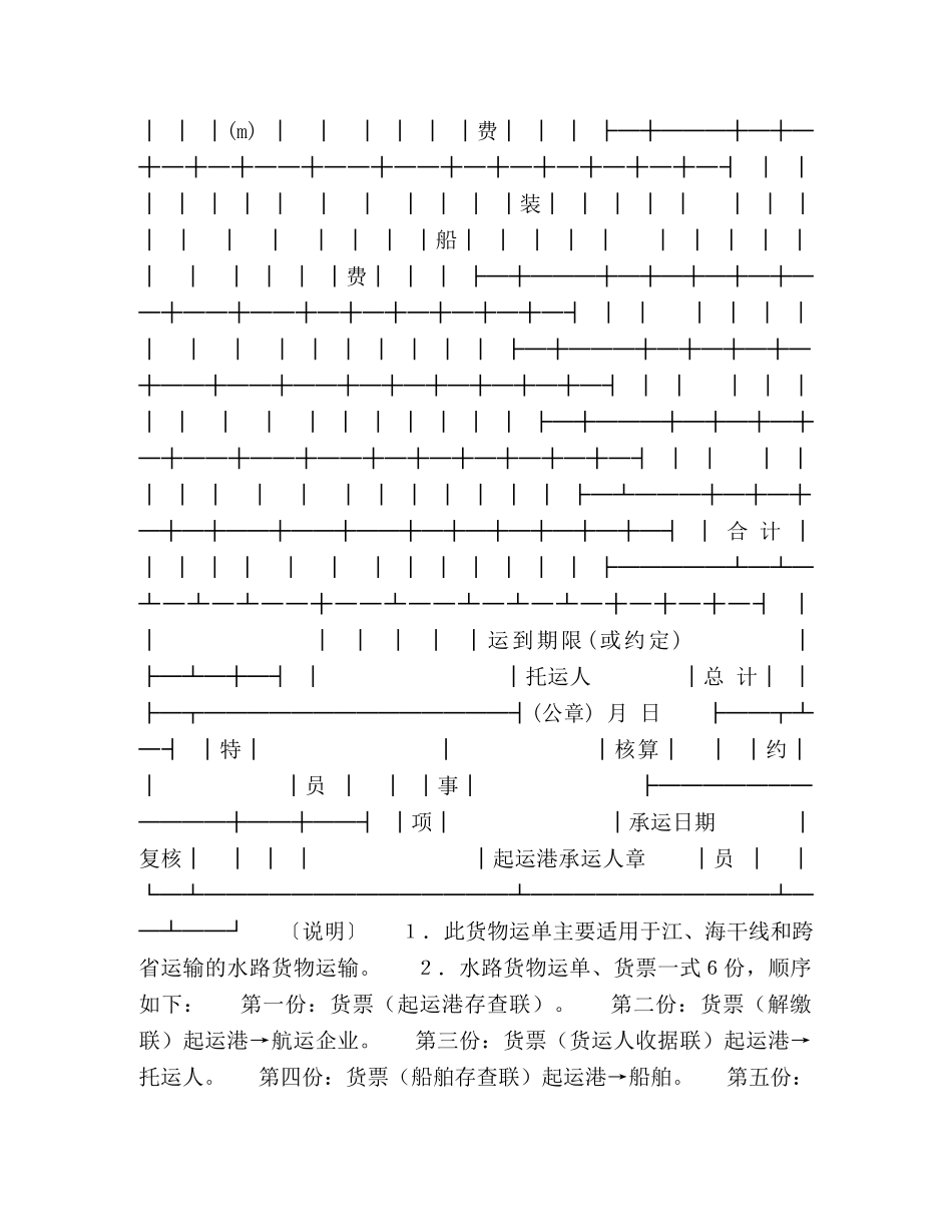 货物运单（水路）2 _第2页
