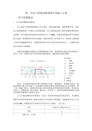 电气管线预留预埋专项施工方案