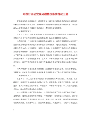 环报行活动发现问题整改落实情况五篇 