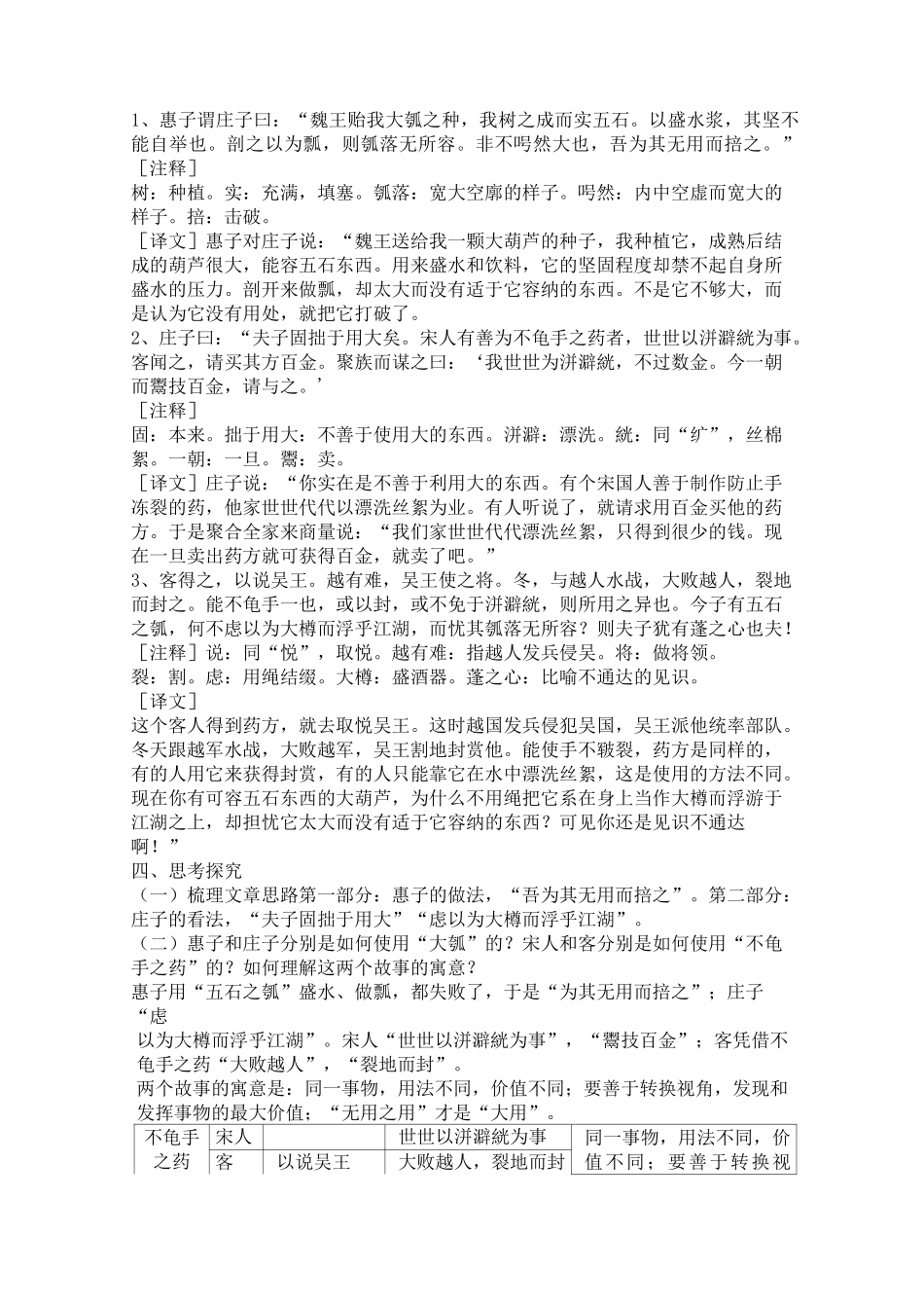《五石之瓠》教案(实用)_第2页