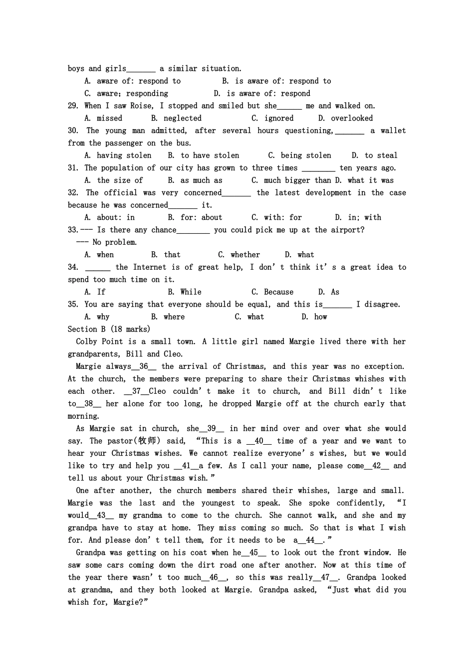湖南邵阳县石齐学校1011高二英语上学期期中考试牛津译林版会员独享 _第3页