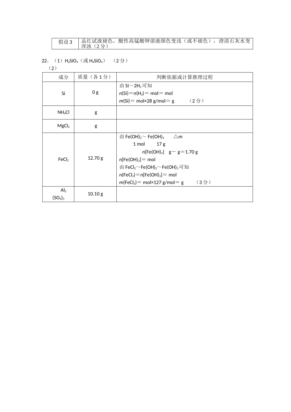 湖北省钟祥市旧口高中2011高三化学上学期期中考试扫描版 _第2页