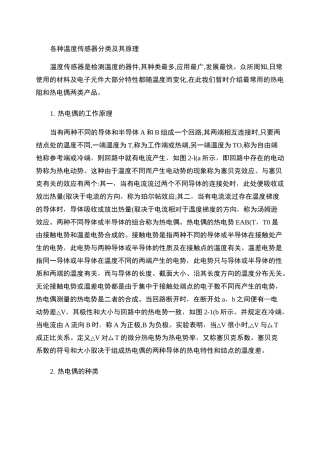 各种温度传感器分类及其原理.