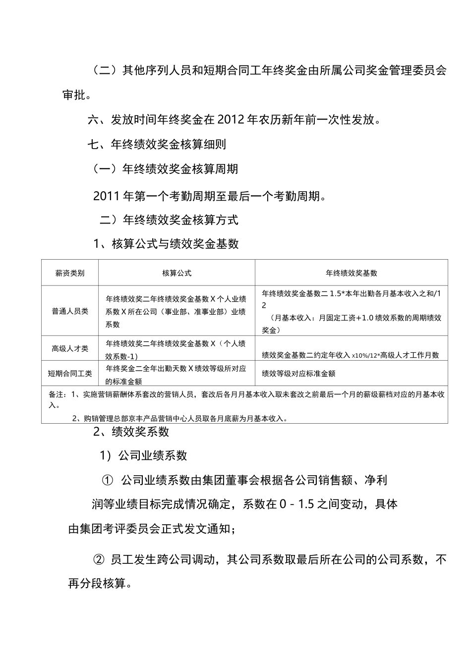 年终绩效奖金和补贴_第2页