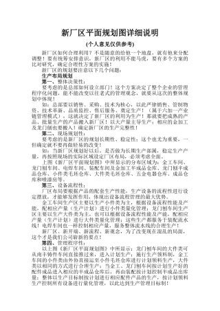 新厂区平面规划图详细说明
