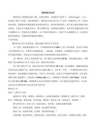 (完整word版)煤的焦化知识