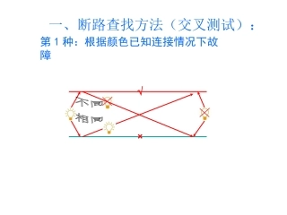 断路及短路查找处理方法