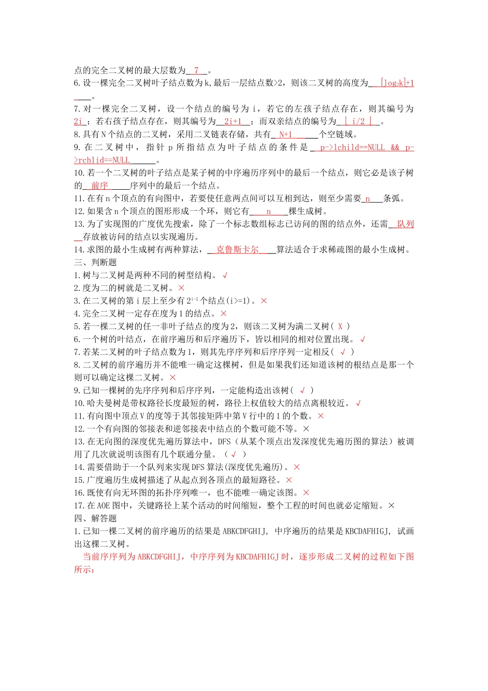 数据结构第二单元测验答案_第3页