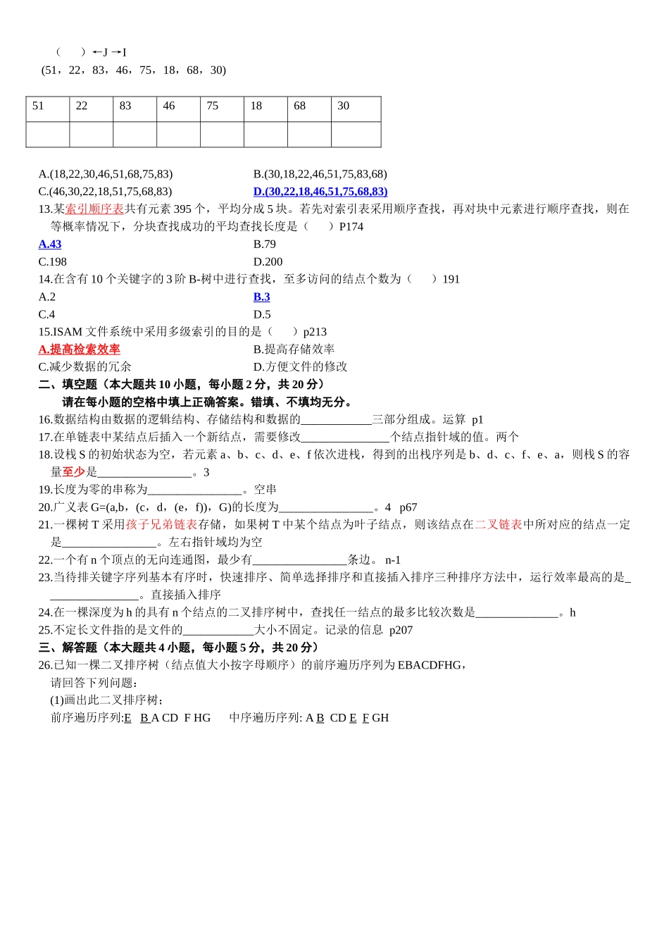 数据结构2011年1月答案_第2页