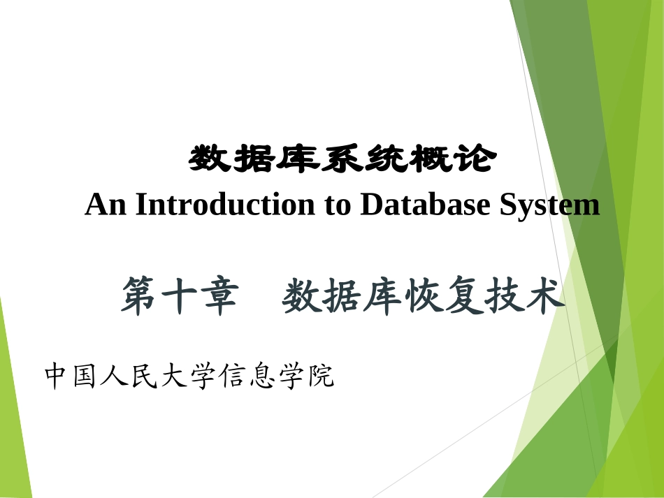 数据库系统概论-第四版chp10_第1页
