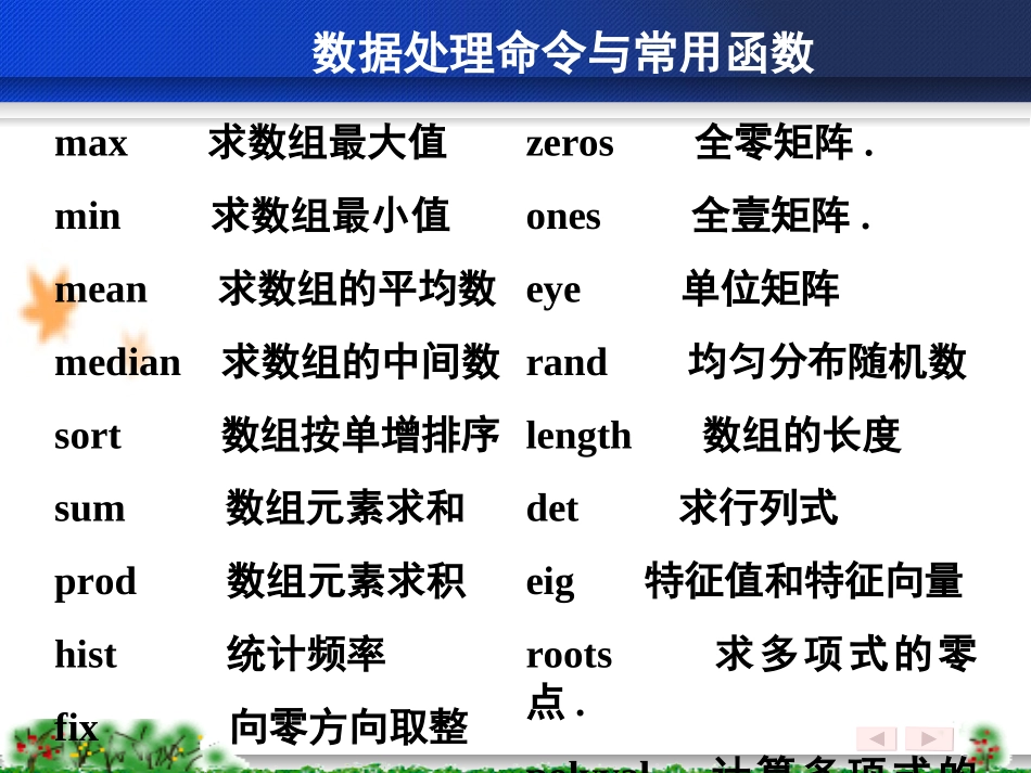 数学实验--期末复习提要_第2页
