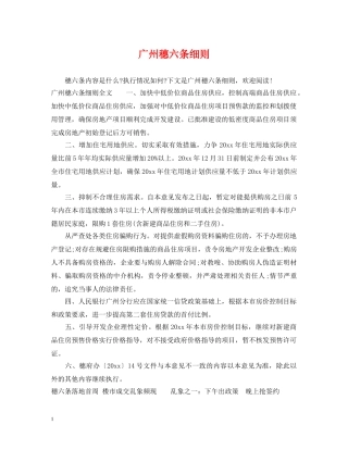 广州穗六条细则 