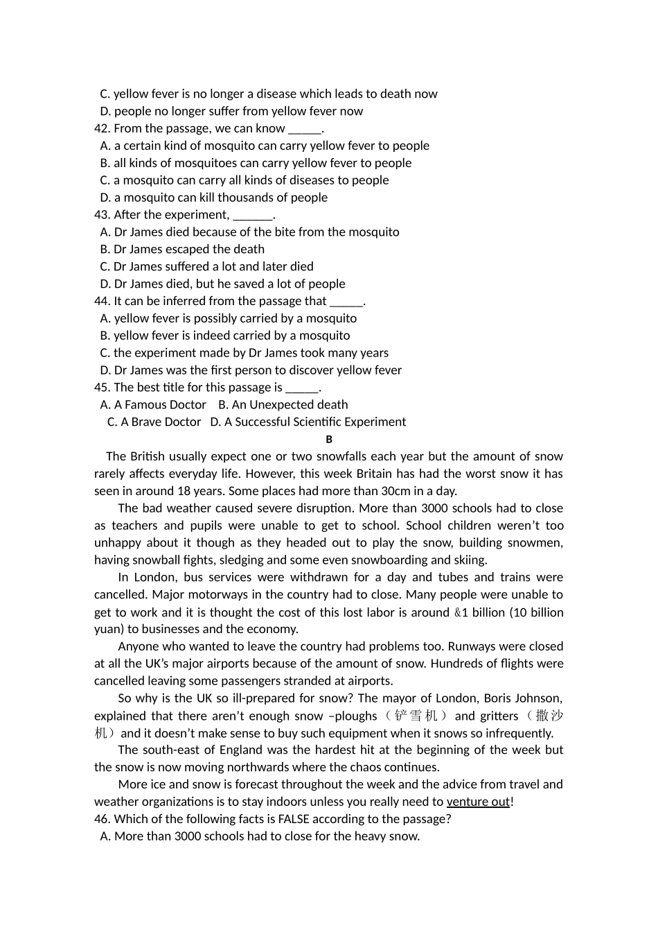 广东省揭阳1011高二英语上学期期中考试新人教版会员独享 _第3页