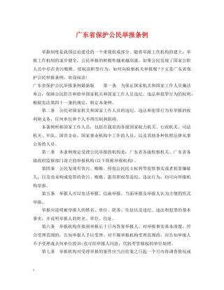 广东省保护公民举报条例 