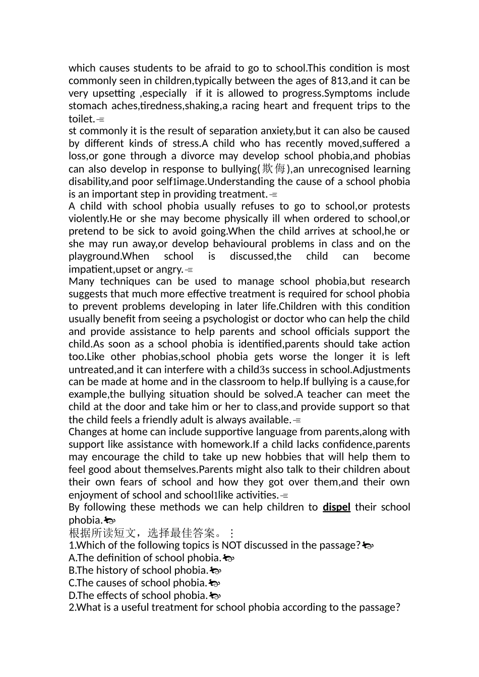 广东2011高考英语一轮复习 Unit2单元测试 新人教版选修7 _第3页