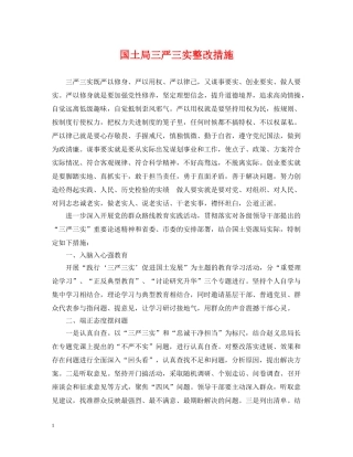 国土局三严三实整改措施 