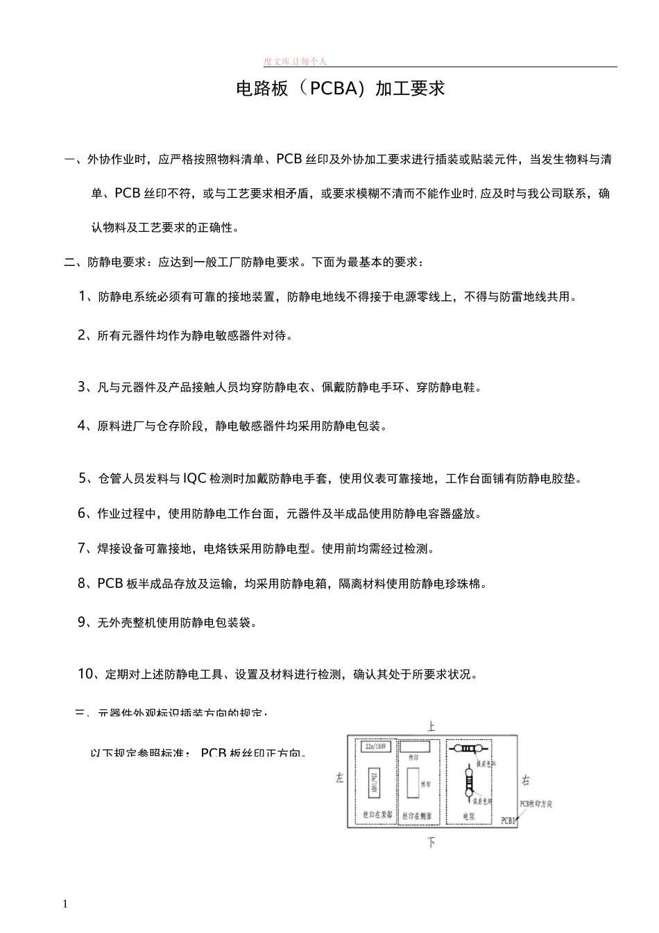 电路板(pcba)外协加工要求_第1页