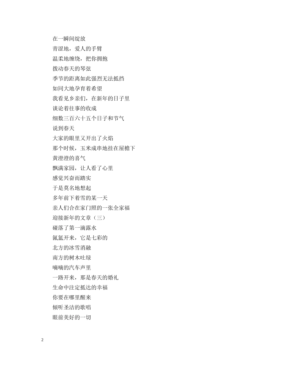 关于迎新年的文章_第2页
