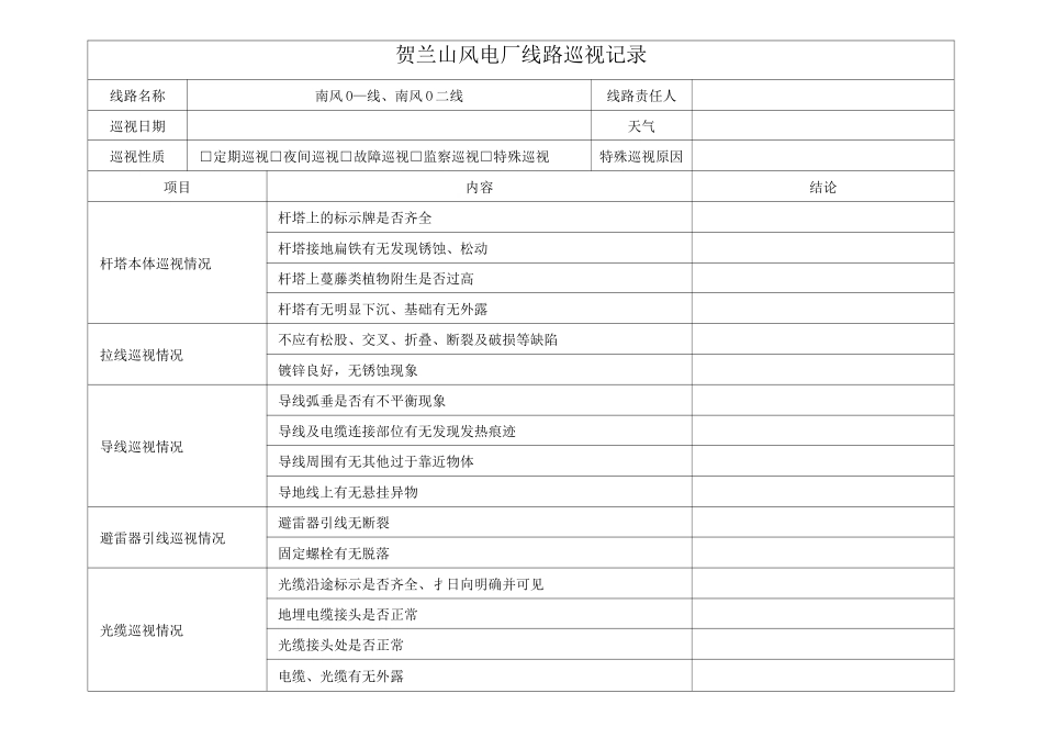 线路巡视记录_第1页