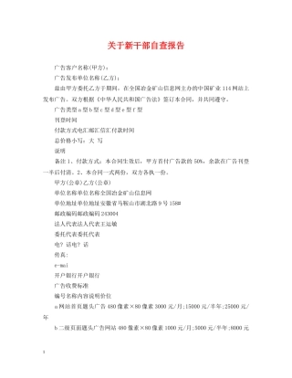 关于新干部自查报告