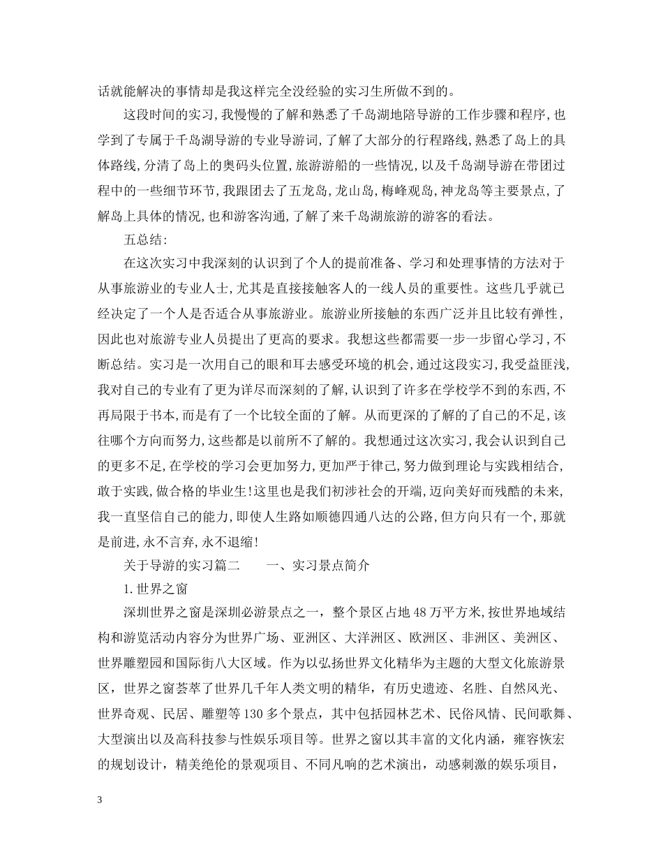 关于导游的实习_第3页
