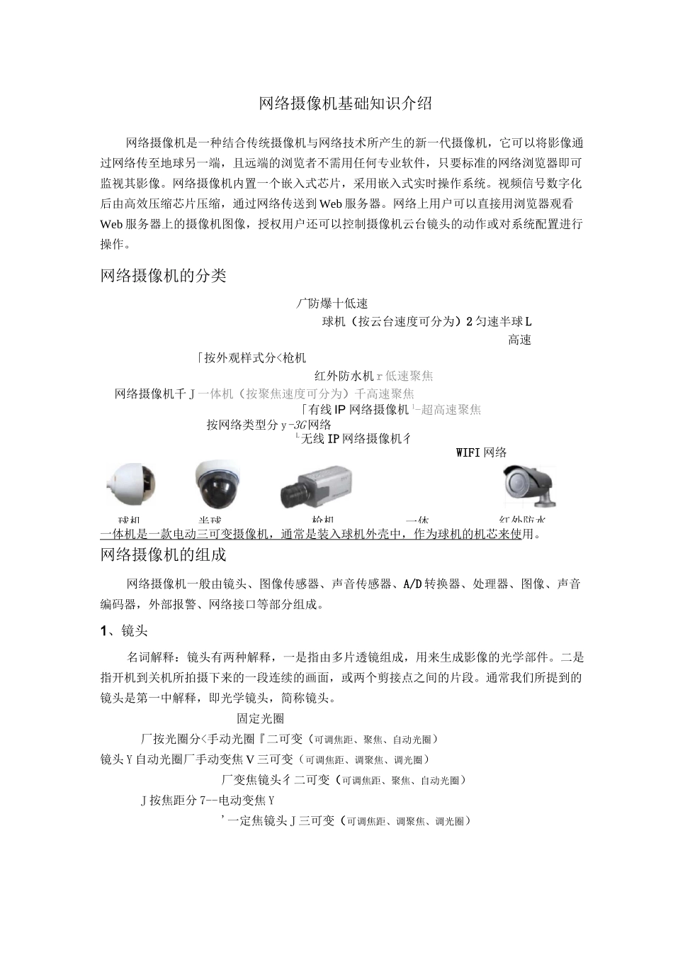 网络摄像机基础知识介绍全解_第1页