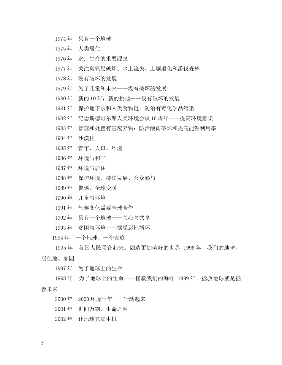 关于世界环境日的黑板报的资料_第2页