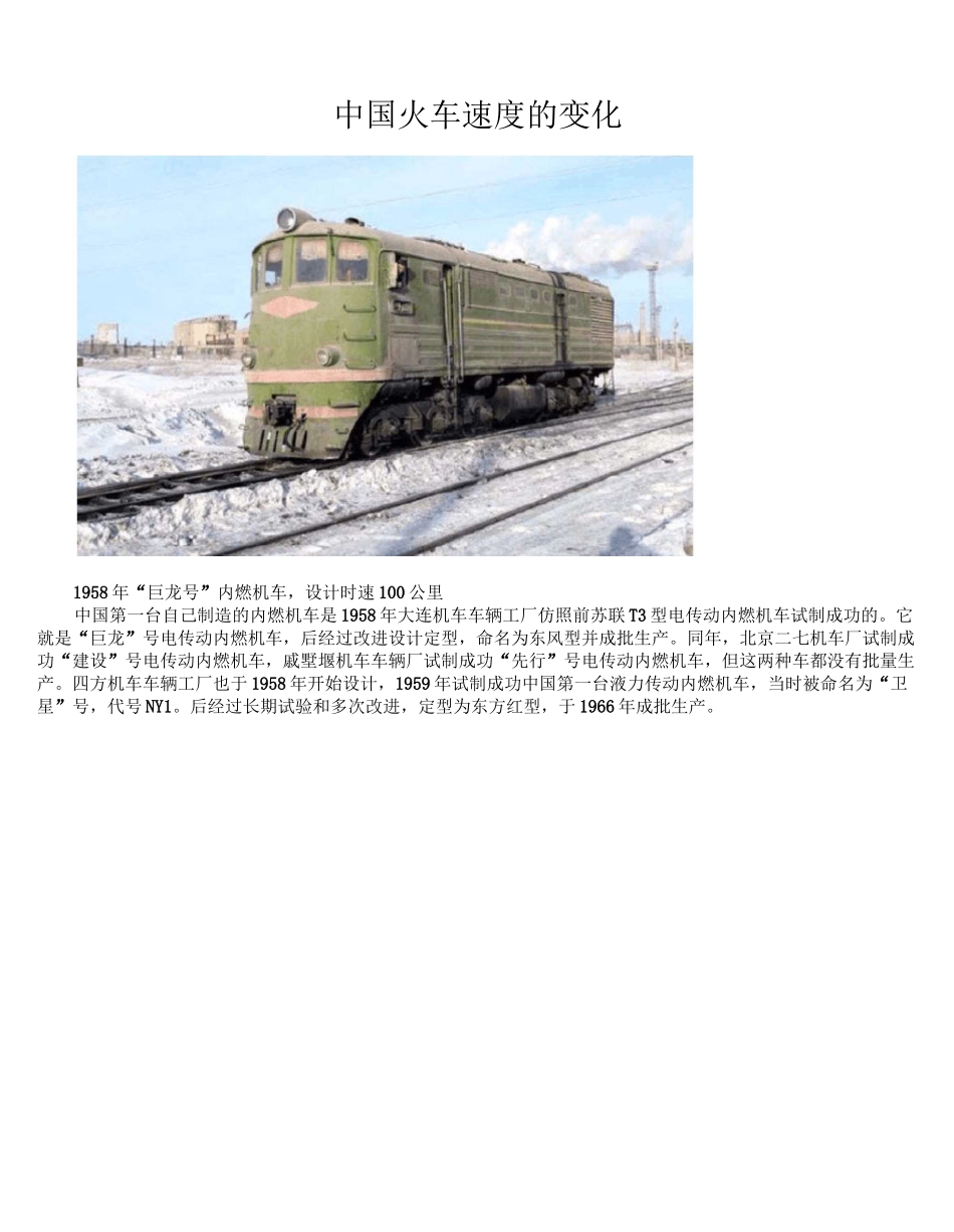 中国火车速度的变化_第1页
