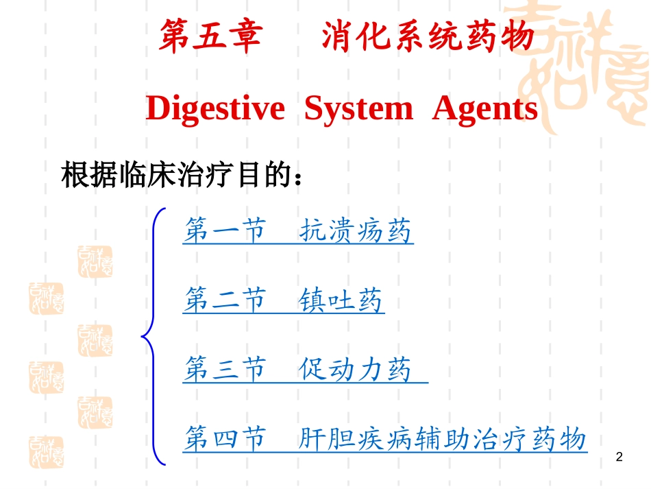 南华大学 药物化学第五章-消化系统药物_第2页