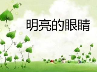 大班健康：明亮的眼睛