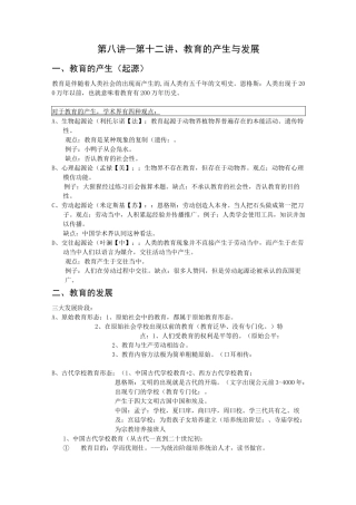 教育的产生与发展