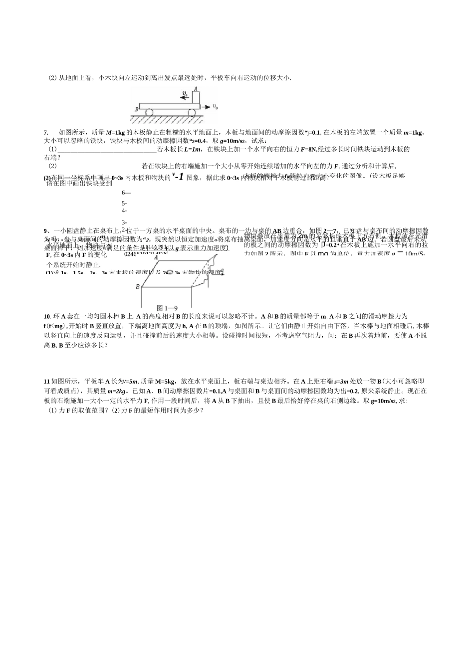 高中物理滑块、传送带问题_第2页